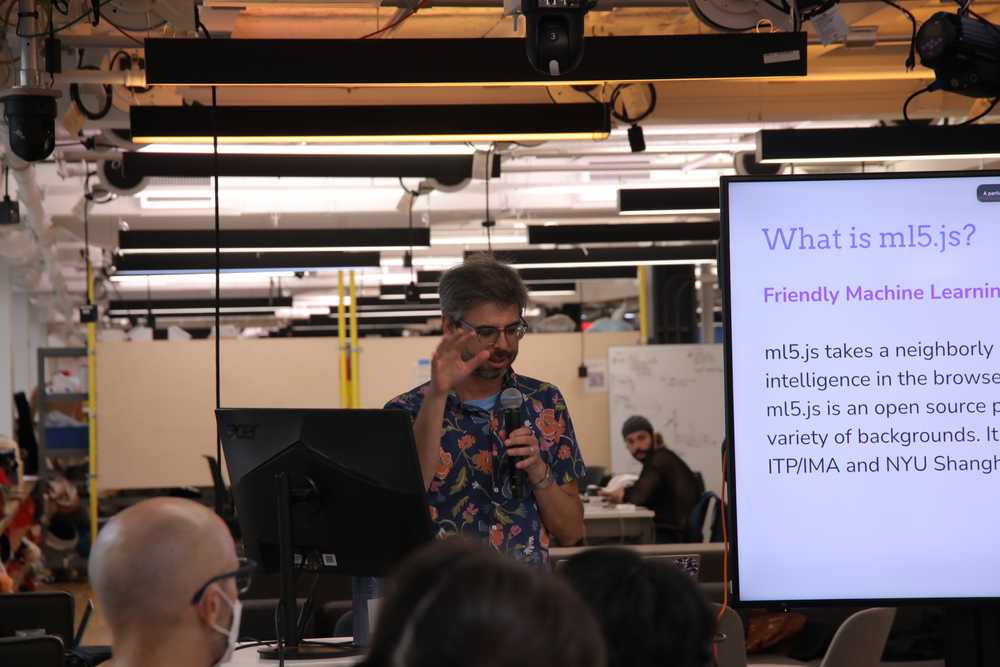 Dan Shiffman speaking at ml5.js 1.0 release workshop