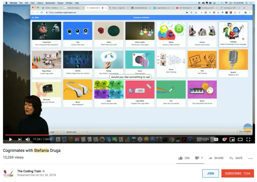 Screenshot of interview that Stefania Druga did with CBC Radio.