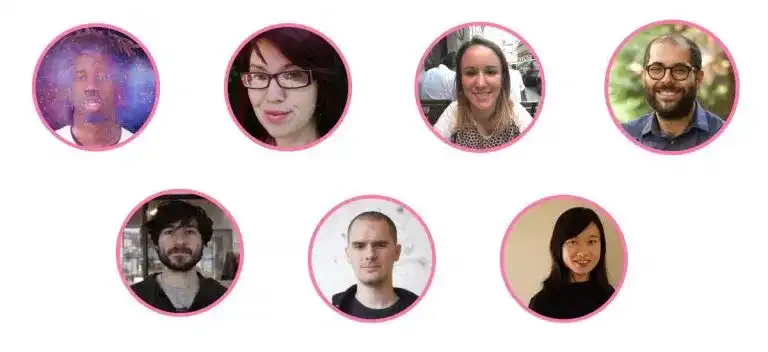 Image of guests and collaborators of ml5, listed in the paragraph above