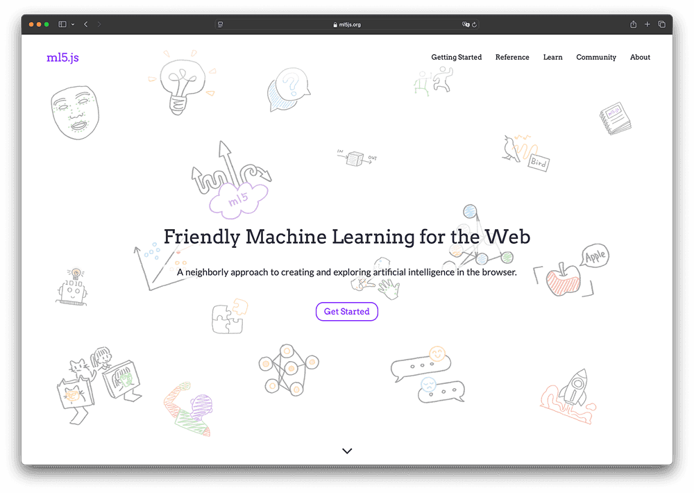 ml5.js new website
