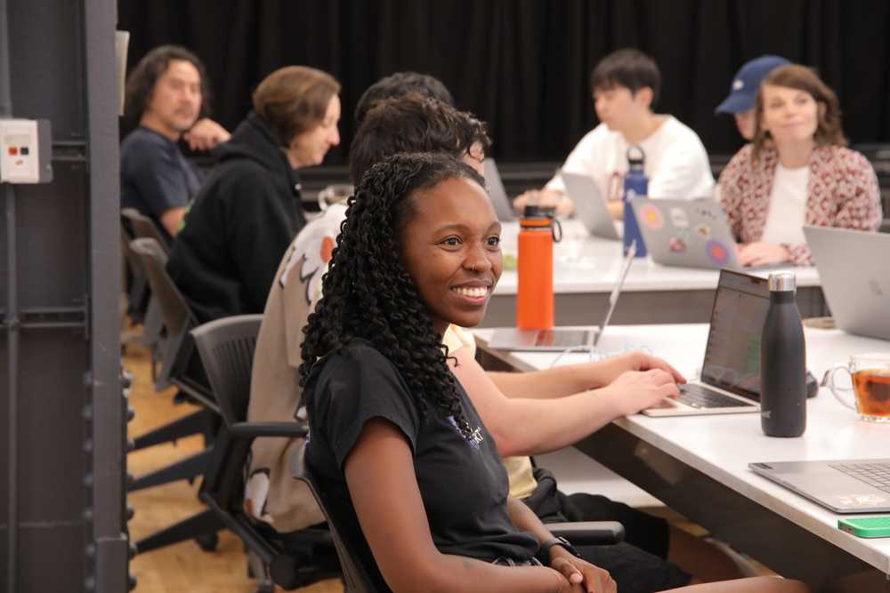 Attendees listening attentively during the workshop #2